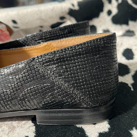 Patricia Nash Fia Black Leather Slip-on Loafer Flats Size 6 - Picture 9 of 10